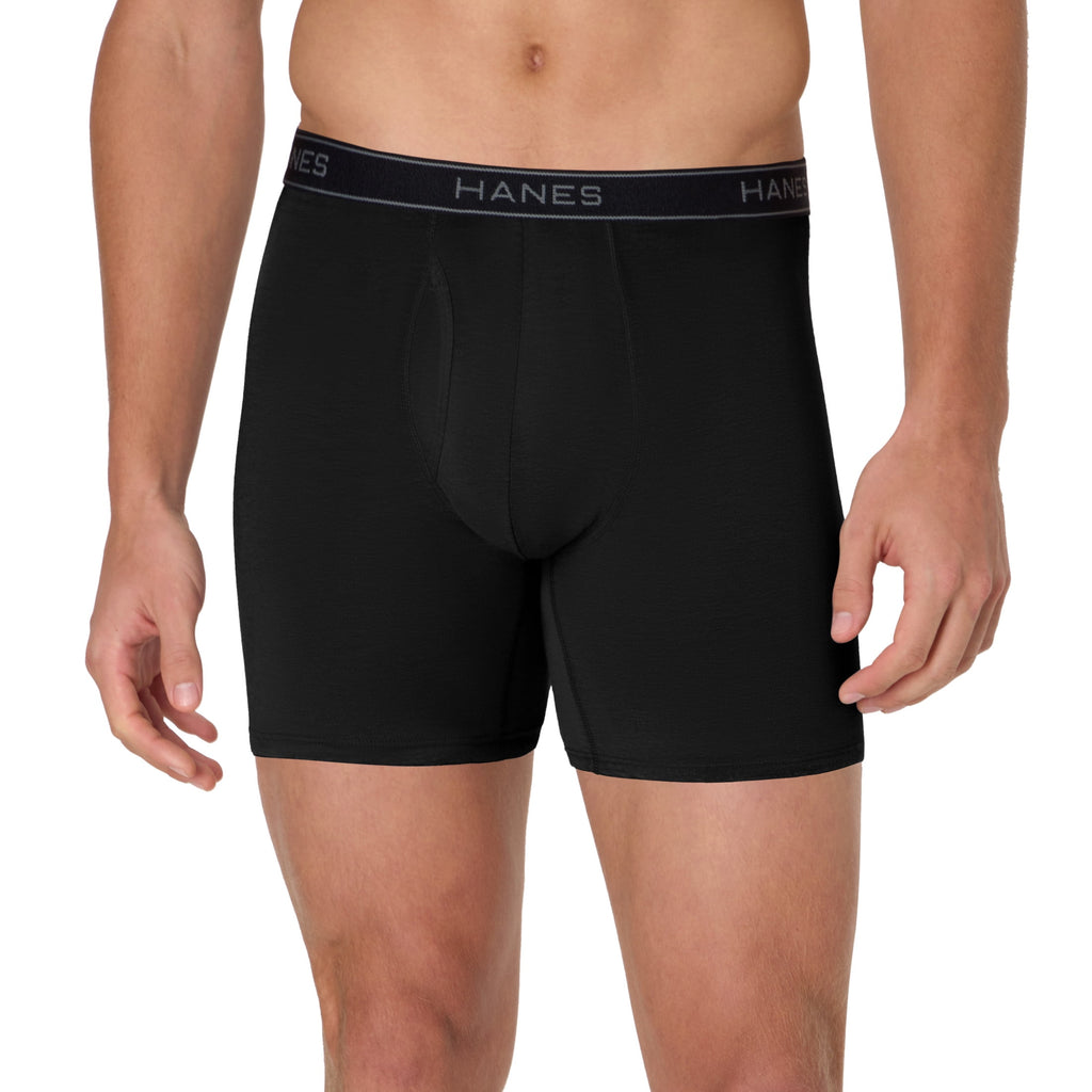 Hanes Mens Underwear Boxer Briefs, 3-Pack, Value Stretchy Boxer Brief Underwear for Men