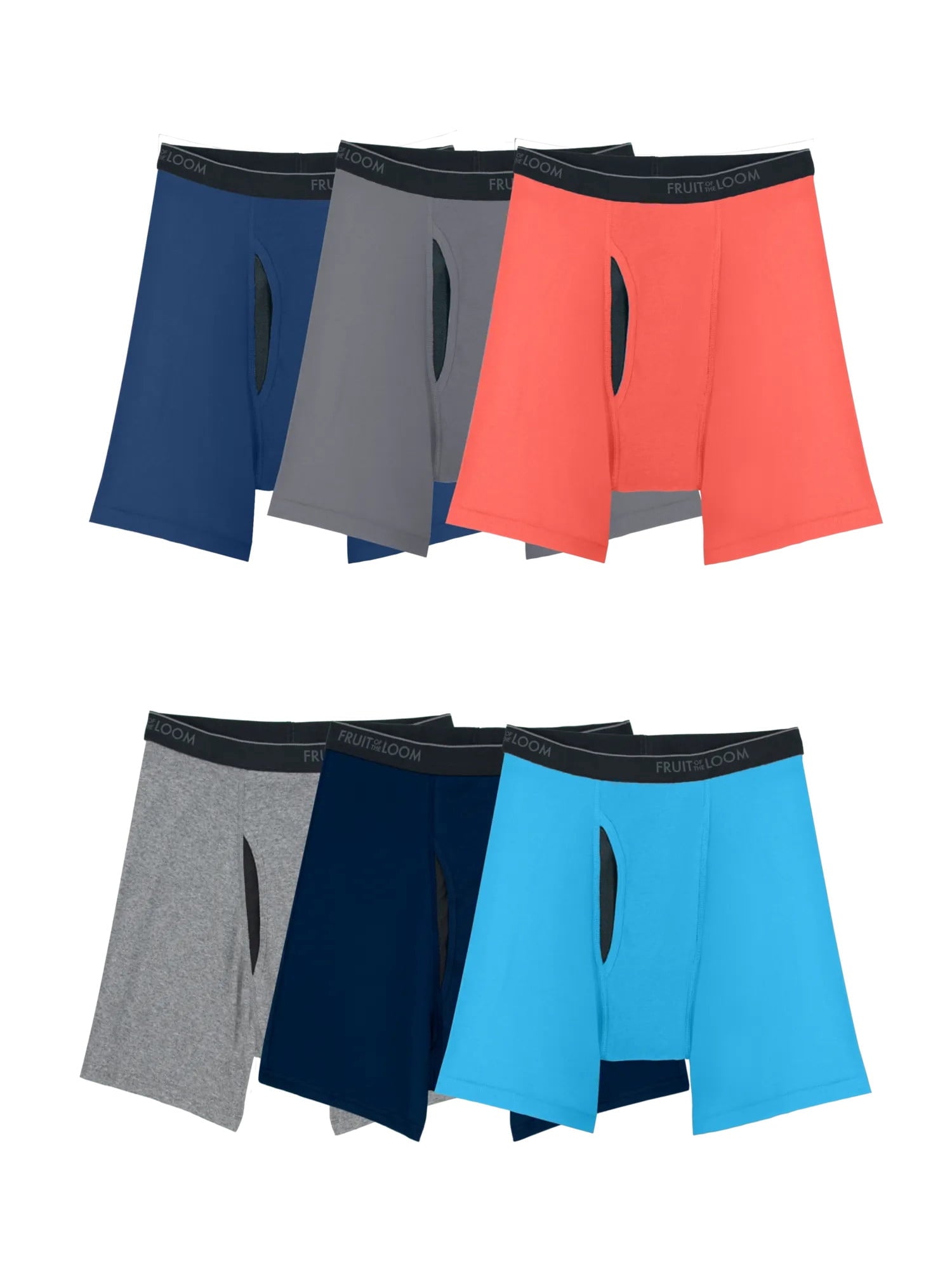 Fruit of the Loom Men's CoolZone Boxer Briefs, Moisture‑Wicking, Mesh Fly, No Ride Up, Multipacks, Sizes S-3XL