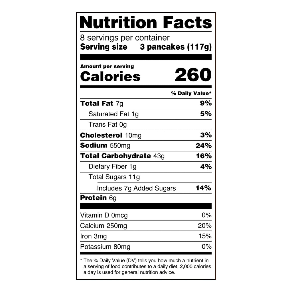 Great Value Buttermilk Pancakes, 33 oz, 24 Count (Frozen)