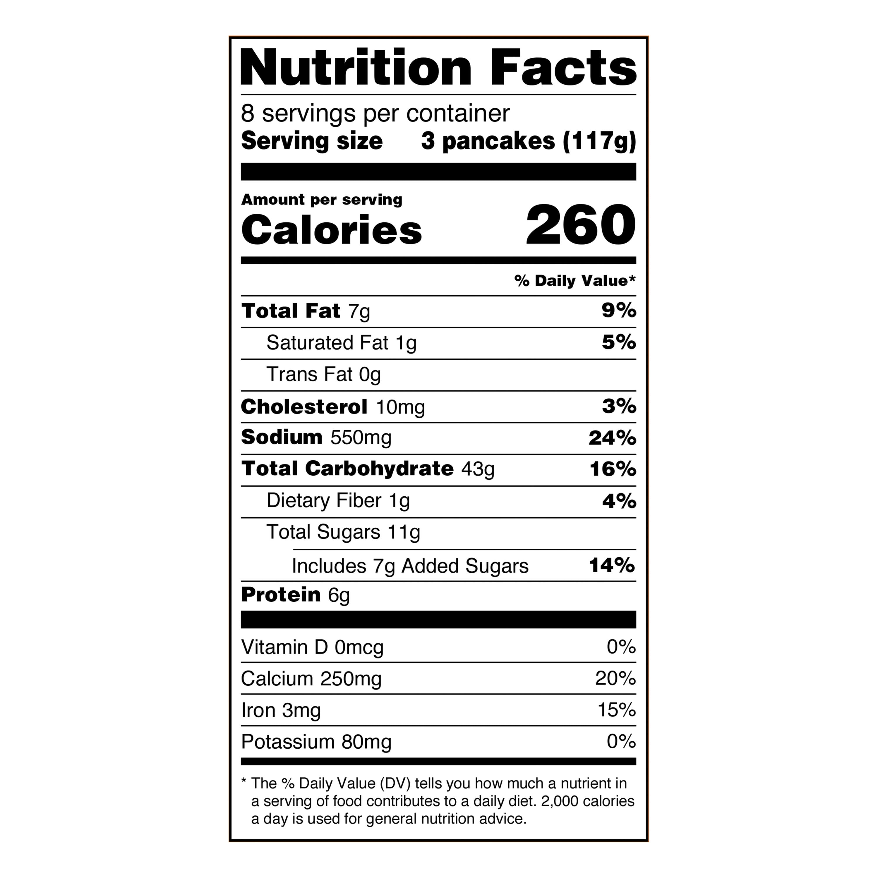 Great Value Buttermilk Pancakes, 33 oz, 24 Count (Frozen)