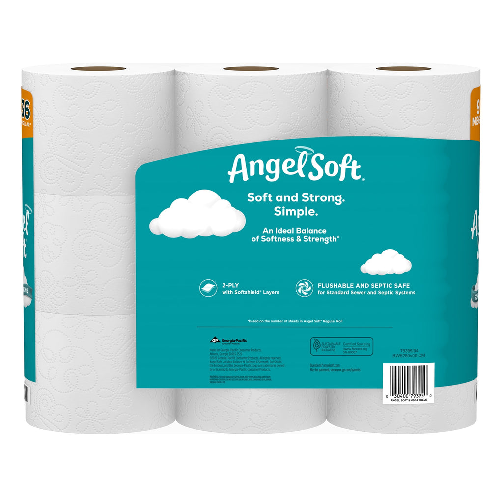 Angel Soft 2-Ply Toilet Paper, 36 Mega Rolls, 320 Sheets per Roll