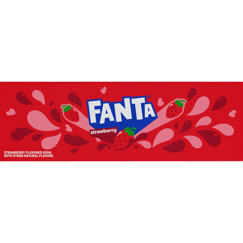 Fanta Strawberry Soda Pop Fridge Pack Cans, 12 fl oz, 12 Pack