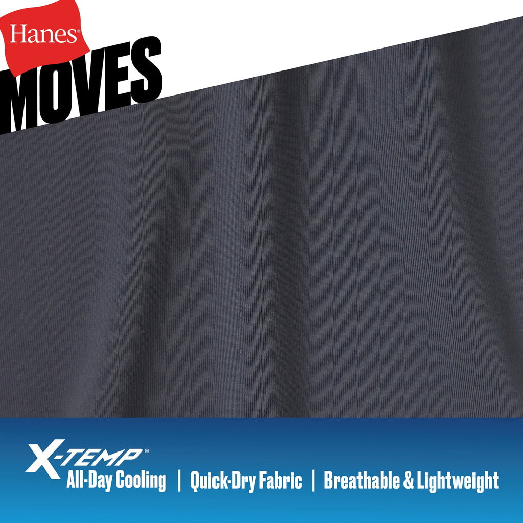 Hanes Mens Underwear Boxer Briefs, 3-Pack, Moves Anti-Chafe Men's Boxer Briefs MACCD3