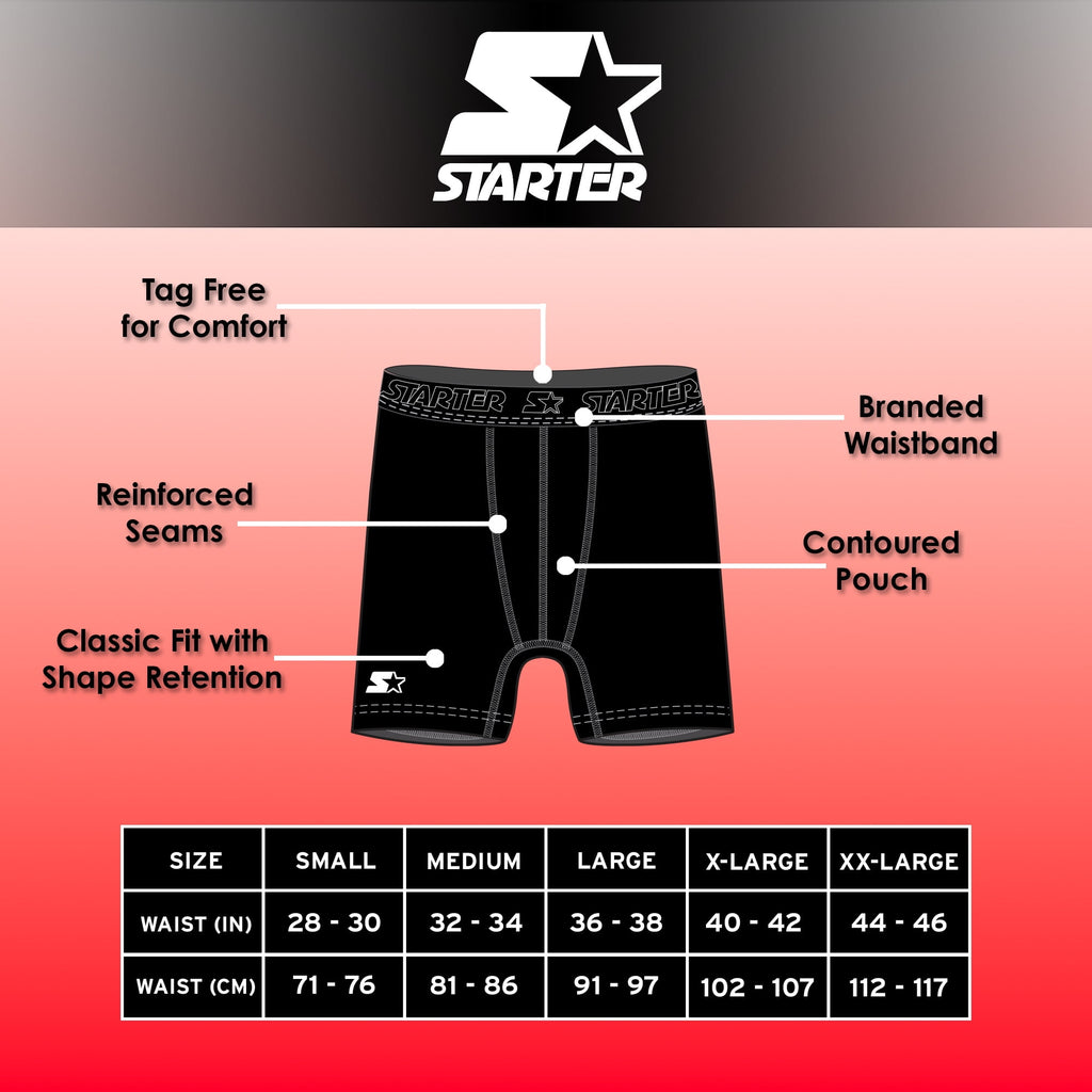 Starter Men's and Big Men’s Stretch Cotton Boxer Briefs, 6-Pack, Sizes S-5X