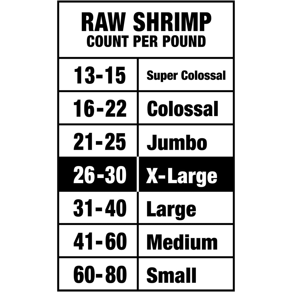 Great Value Frozen Peeled Tail on Extra Large Shrimp, 12 oz Bag (26-30 Count per lb)