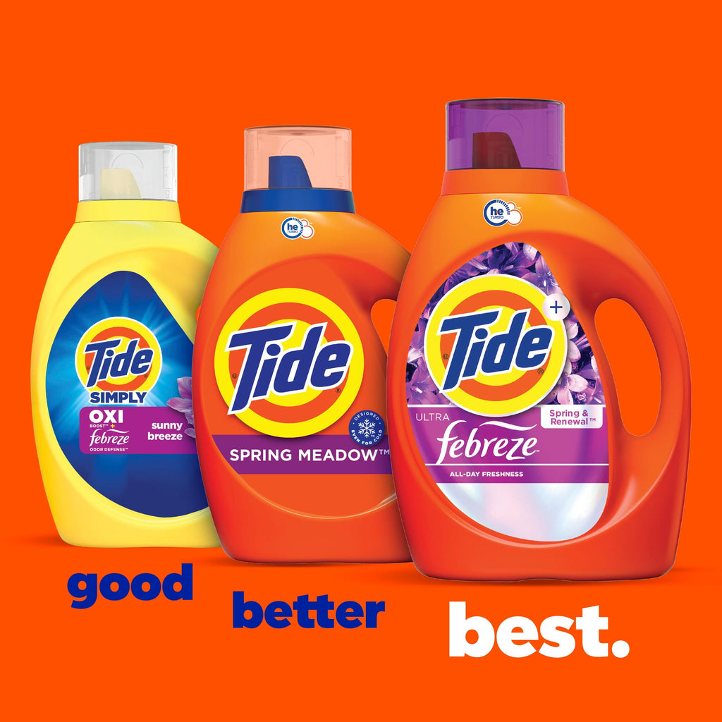 Tide Simply Laundry Detergent Liquid, Oxi Boost + Febreze Odor Defense, Sunny Breeze Scent, 31 fl oz, 22 Loads