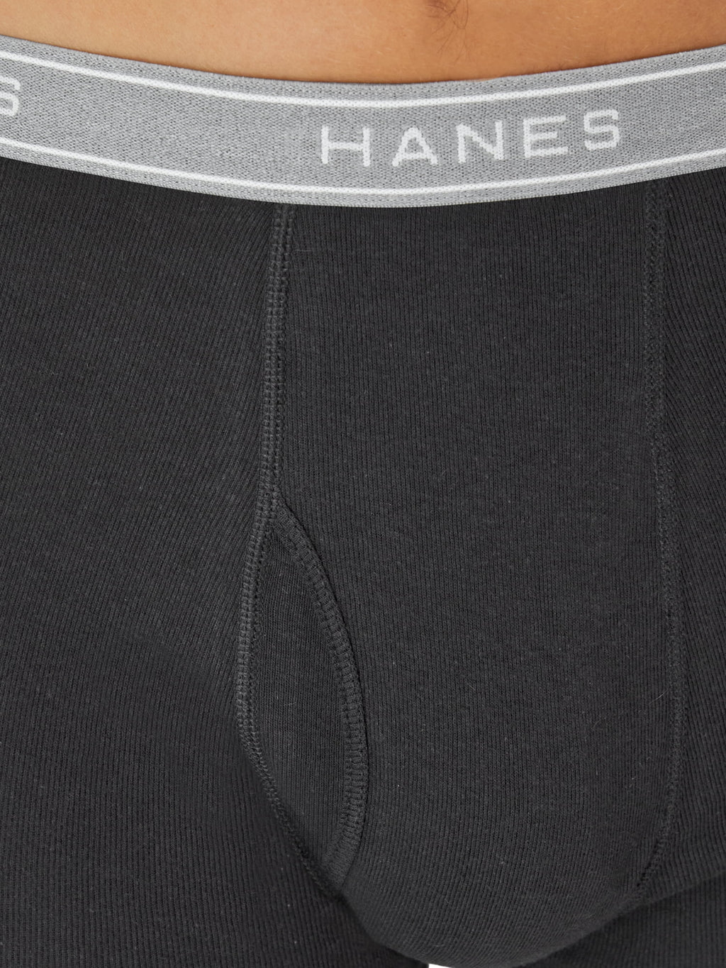 Hanes Men's Black/Grey Boxer Briefs, 3 Pack