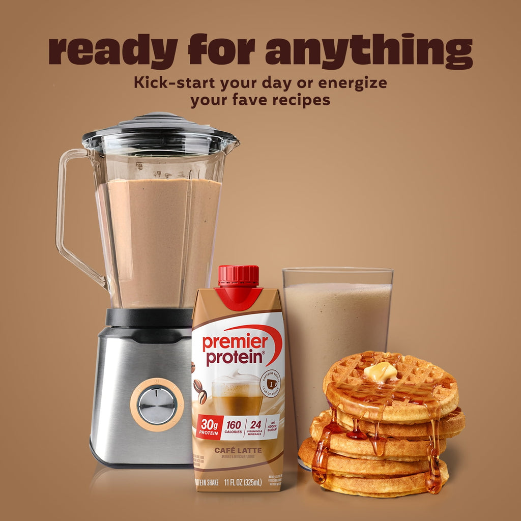 Premier Protein Shake, Café Latte, 30g Protein, 11 fl oz, 4 Ct