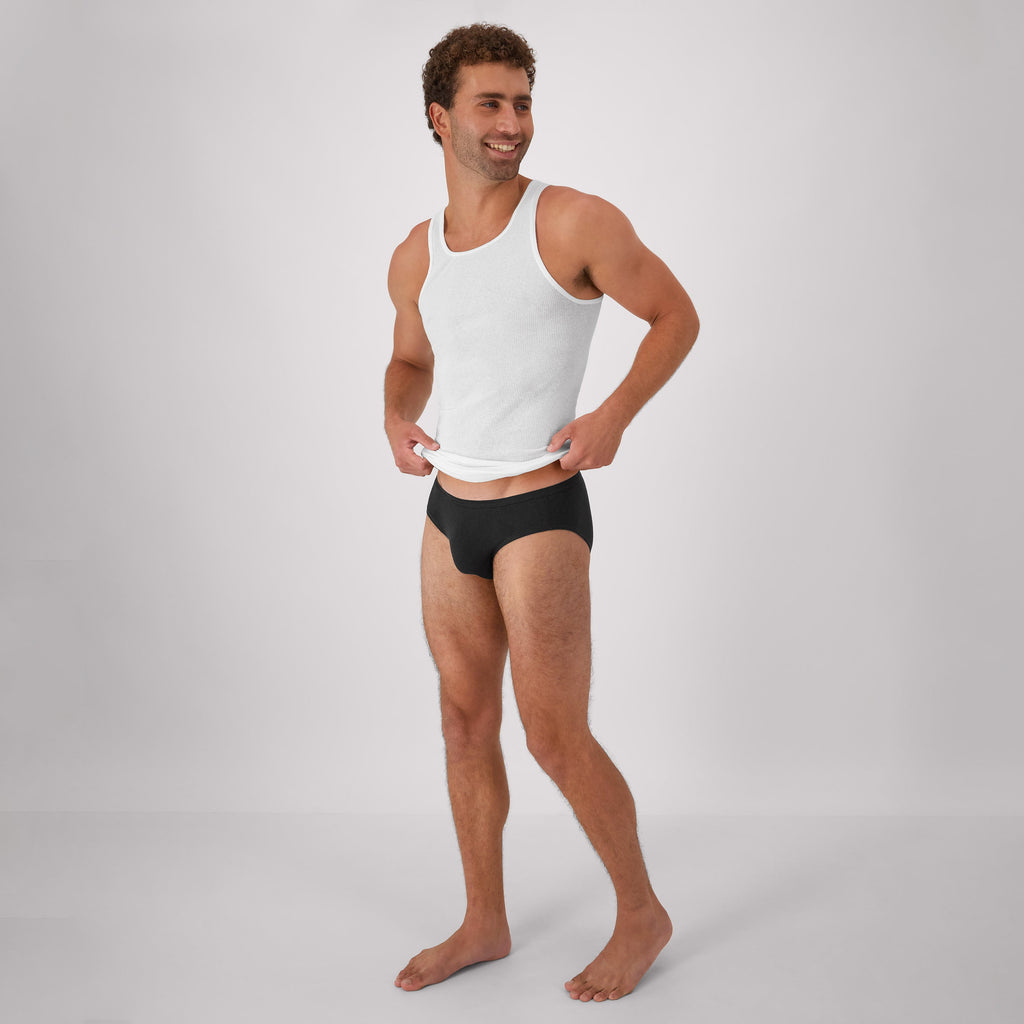 Hanes Men's Bikini Underwear, Ultra Soft Cotton Stretch, 6-Pack Assorted M