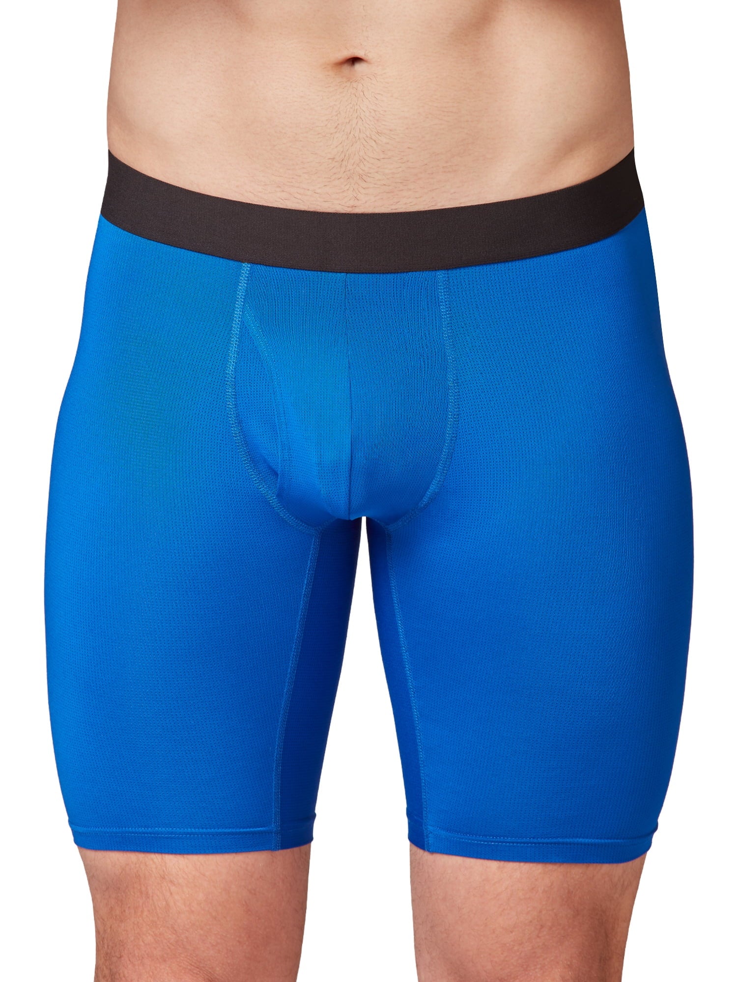 Athletic Works Men's Ultra Lite Mesh Long Leg Boxer Brief, 6-Pack, Sizes S-3XL