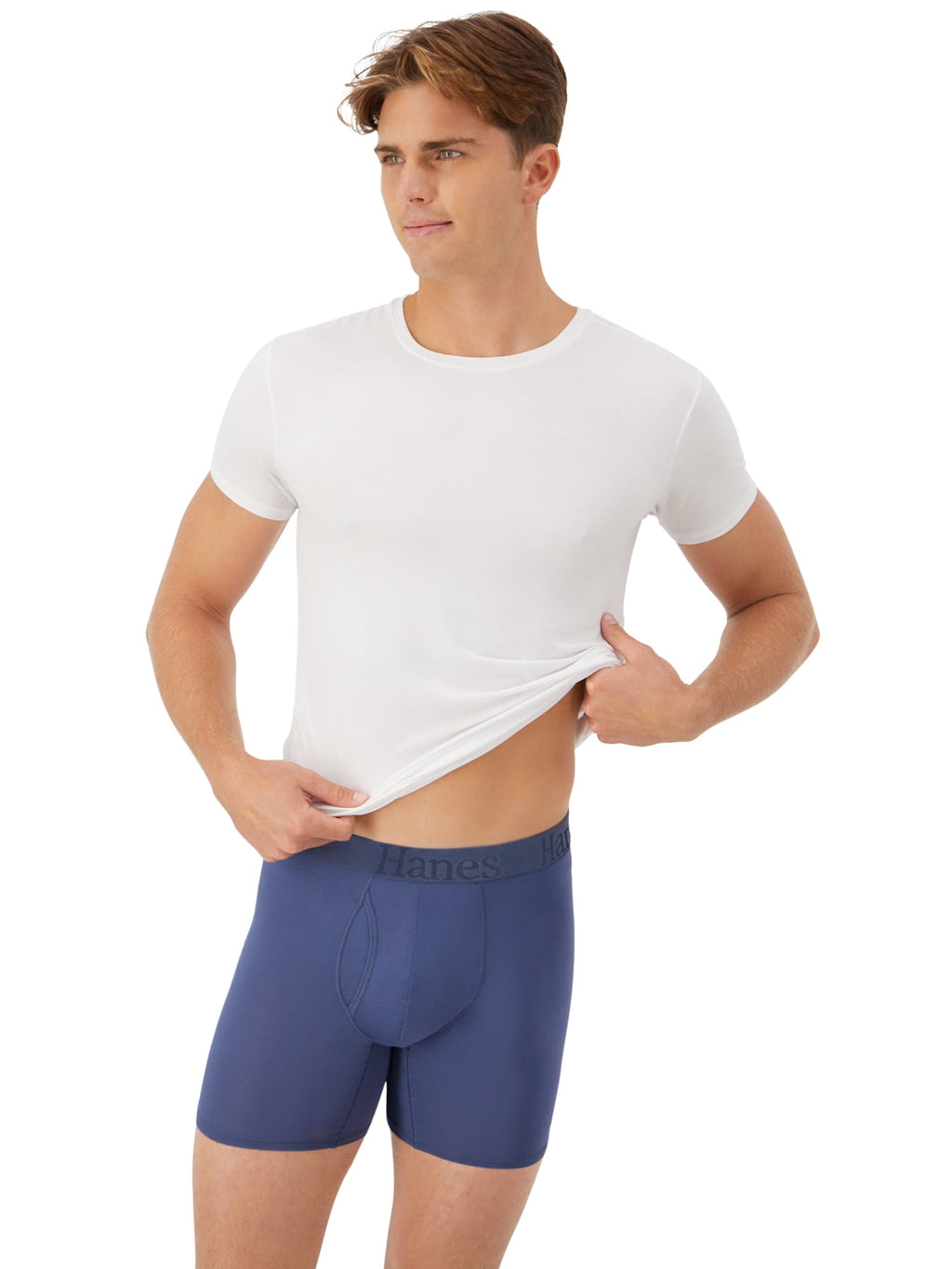 Hanes Originals Men's SuperSoft Boxer Brief Underwear Pack, Black/Grey/Print, 3-Pack