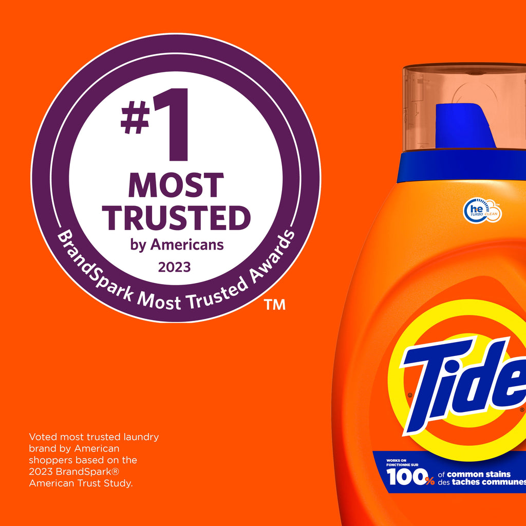 Tide Original HE, 25 Loads Liquid Laundry Detergent, Original, 37 fl oz