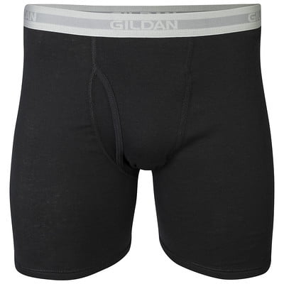Gildan Men's Underwear Boxer Briefs, Multipack, Black (5-pack, Classic Length), Large