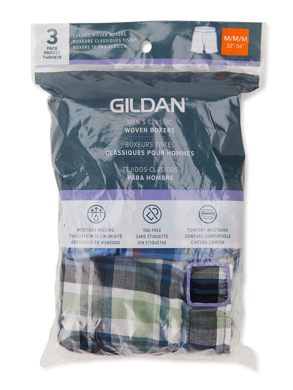 Gildan Men’s Boxers, 3-Pack