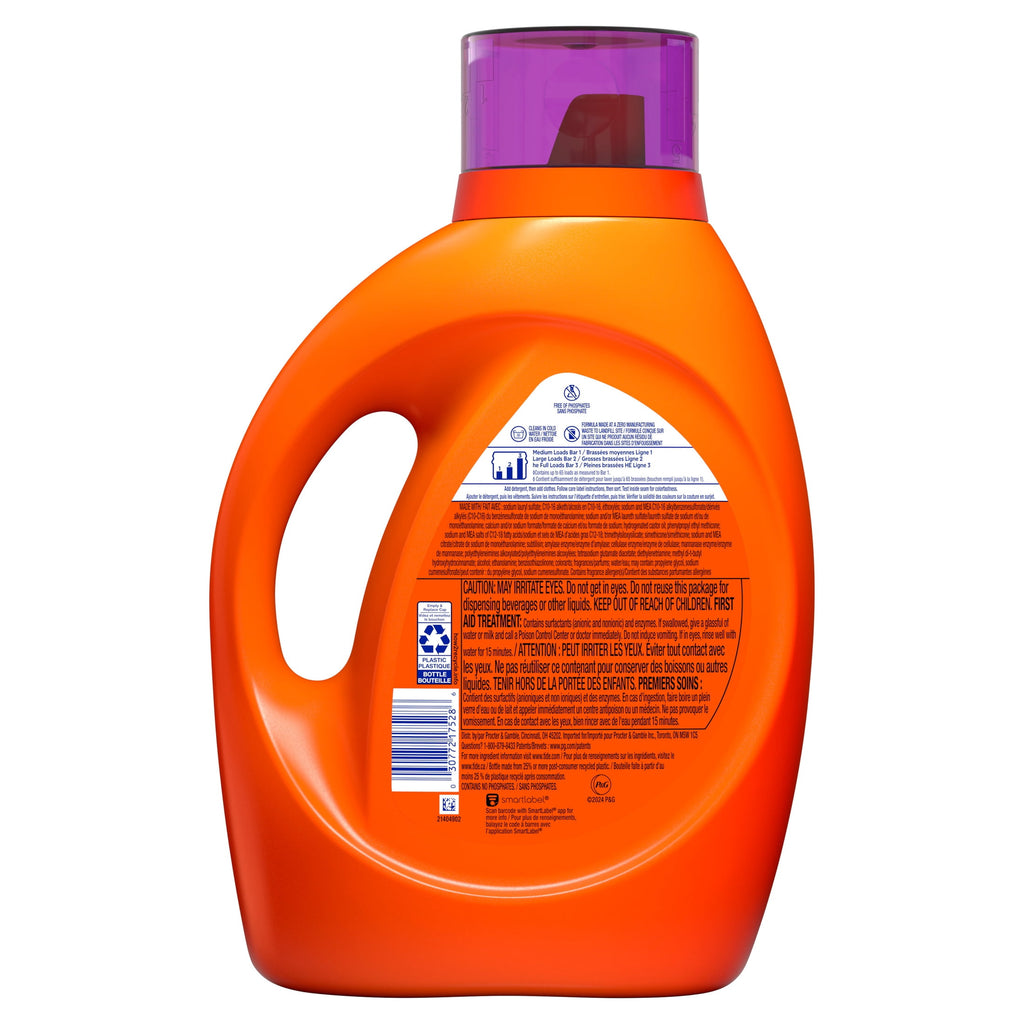 Tide Liquid Laundry Detergent, Ultra Febreze, Spring and Renewal Scent, 92 fl oz, 65 Loads