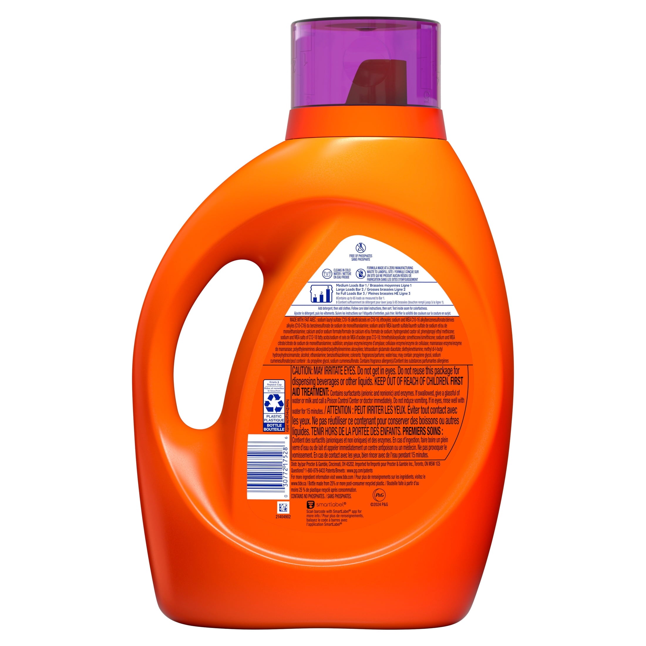 Tide Liquid Laundry Detergent, Ultra Febreze, Spring and Renewal Scent, 92 fl oz, 65 Loads