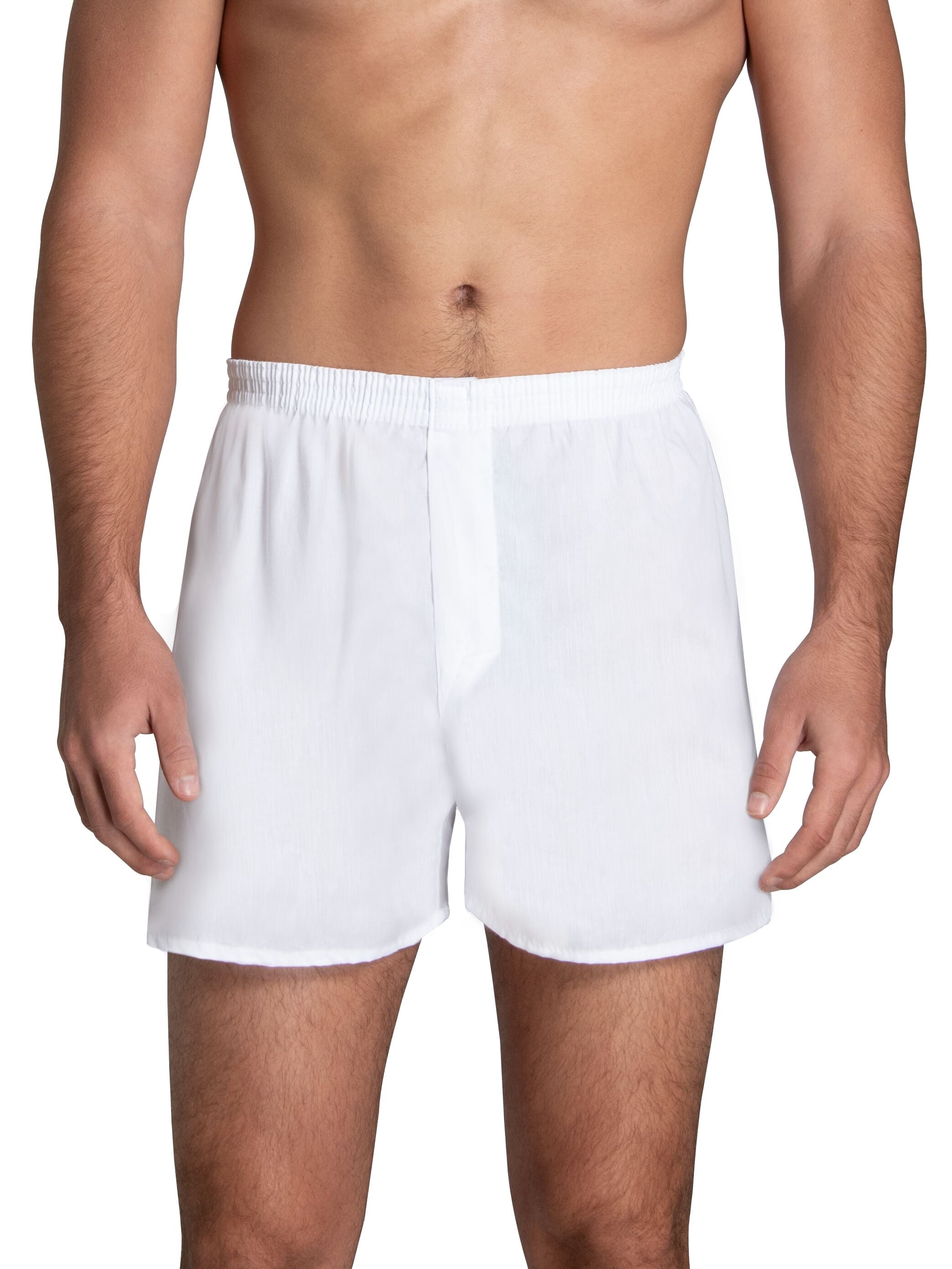 Fruit of the Loom Men's Boxers - Relaxed Fit, Soft Woven Cotton Blend Underwear, 5-Pack