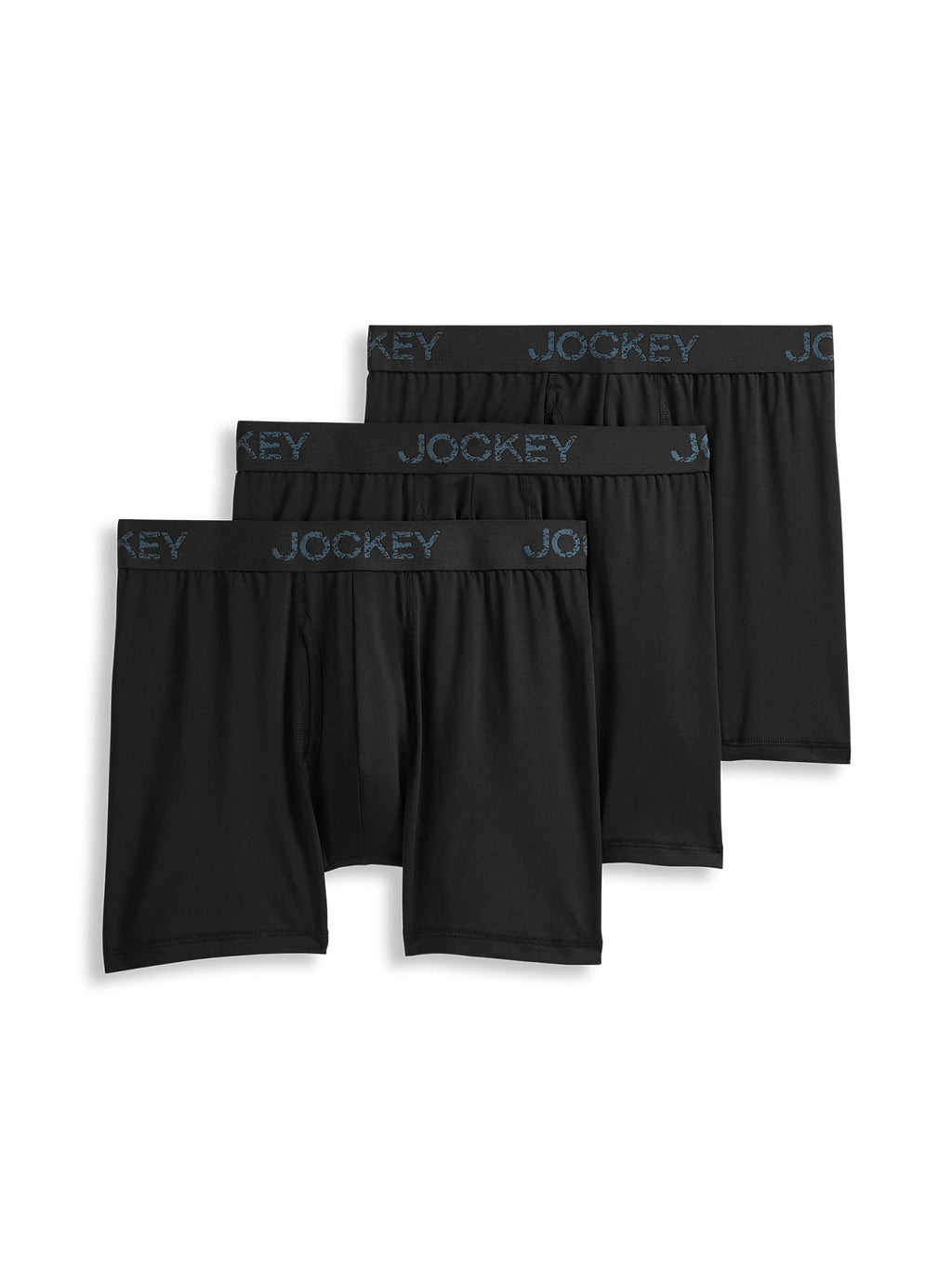 Jockey Essentials Men's Microfiber Boxer Brief Underwear, Black (3 Per Pack)