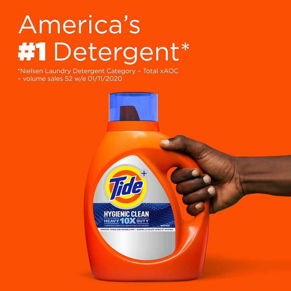 Tide Hygienic Clean Heavy 10x Duty Liquid Laundry Detergent, 92 fl oz