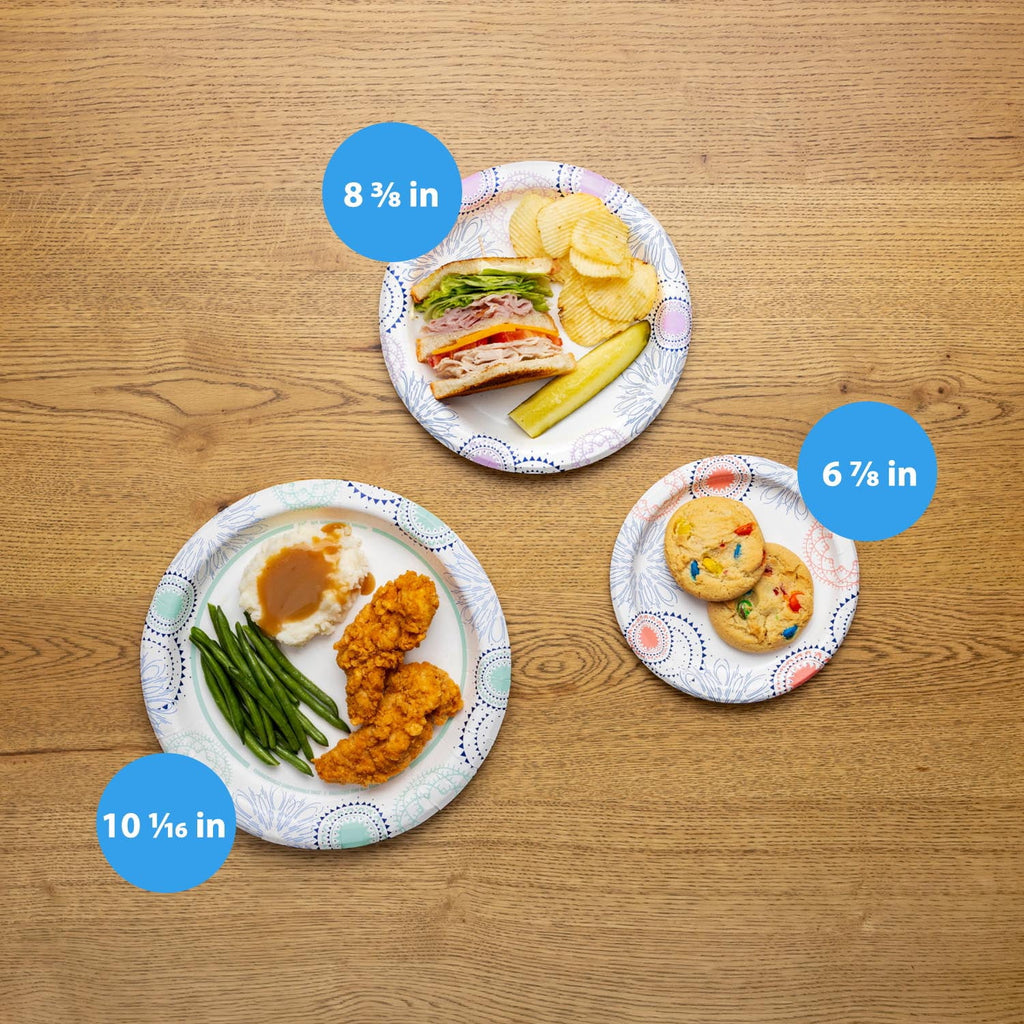 Great Value Disposable Paper Plates, 10 in, 100 Count
