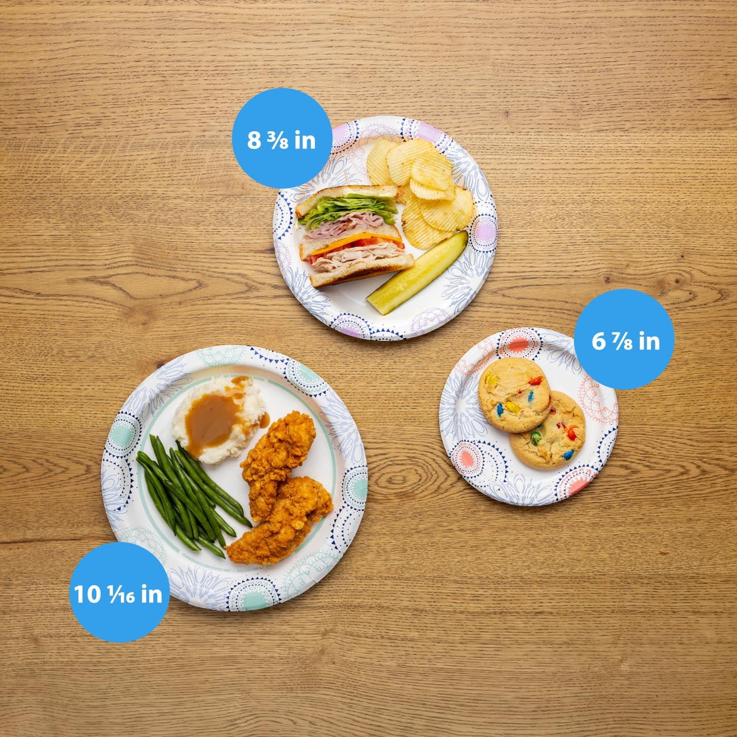 Great Value 8.5-Inch Disposable Paper Plates, 300 Count, Soak-Proof and Microwave-Safe