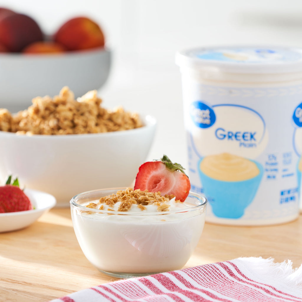 Great Value Greek Plain Nonfat Yogurt, 32 oz, Tub