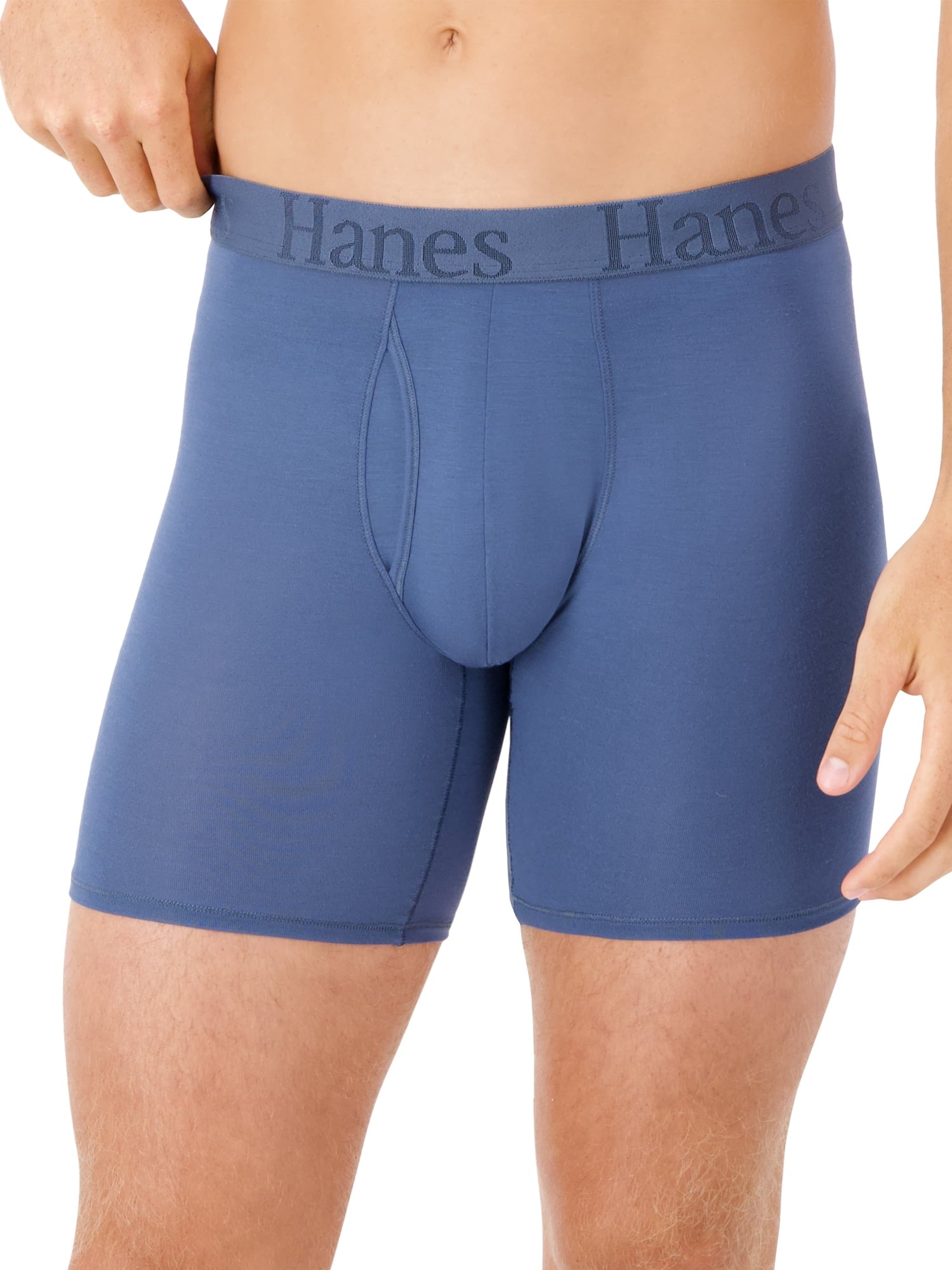 Hanes Originals Men's SuperSoft Boxer Brief Underwear Pack, Black/Grey/Print, 3-Pack