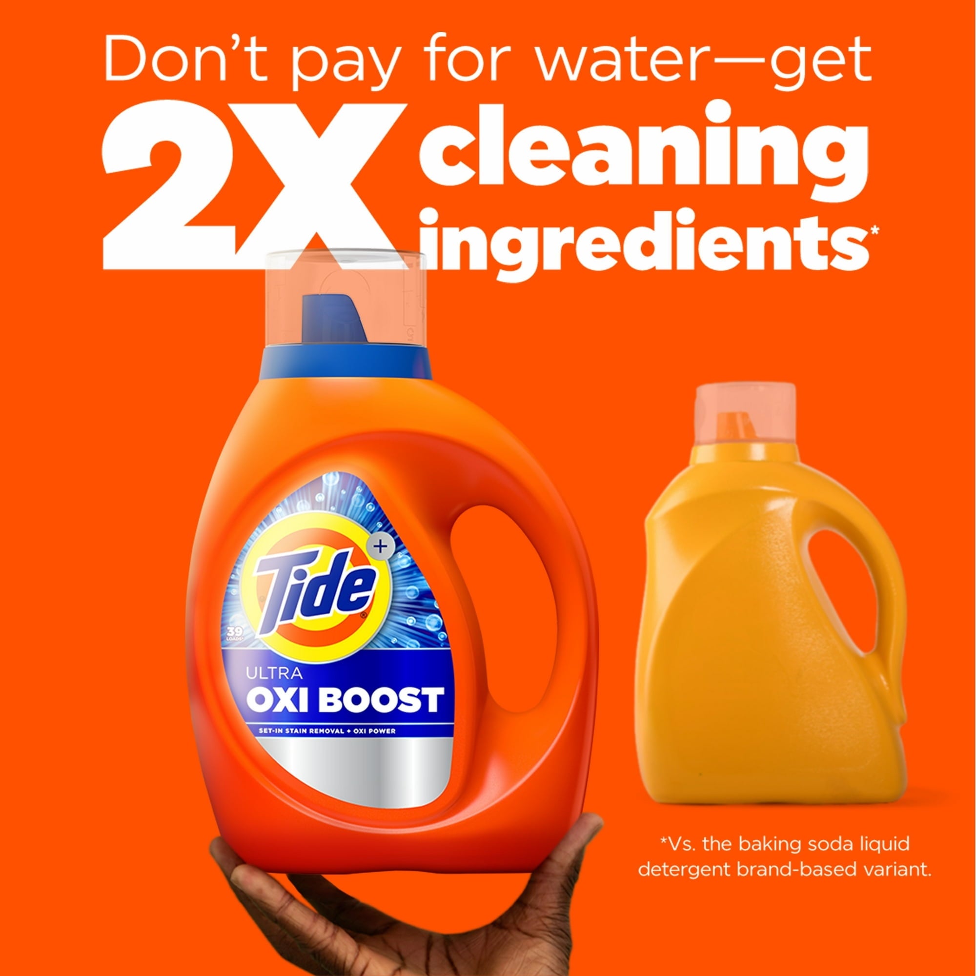 Tide Ultra Oxi Boost Liquid Laundry Detergent, Advanced Stain Remover, 30 fl oz, 21 Loads ( 2 Pack )