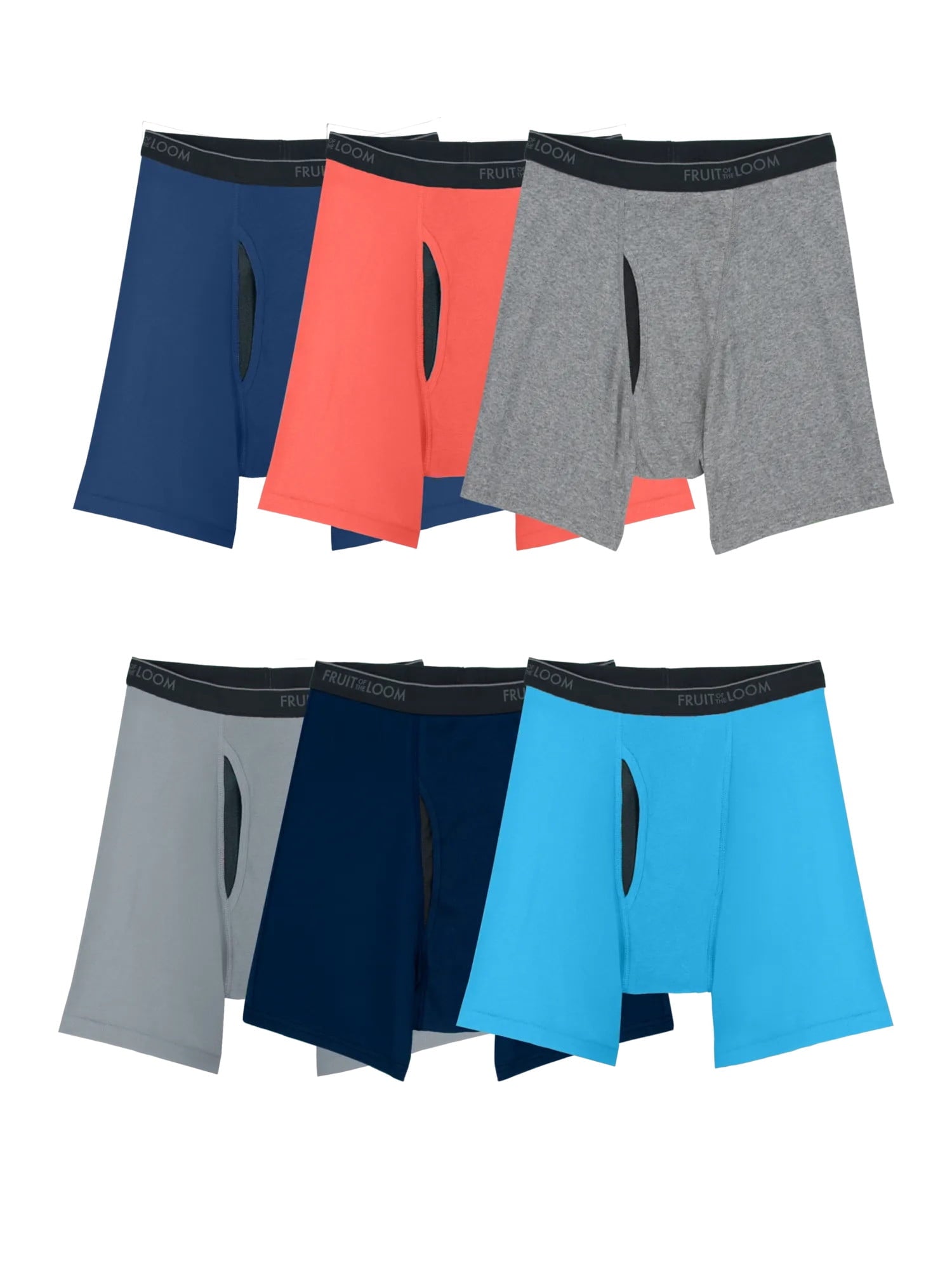 Fruit of the Loom Men's CoolZone Boxer Briefs, Moisture‑Wicking, Mesh Fly, No Ride Up, Multipacks, Sizes S-3XL