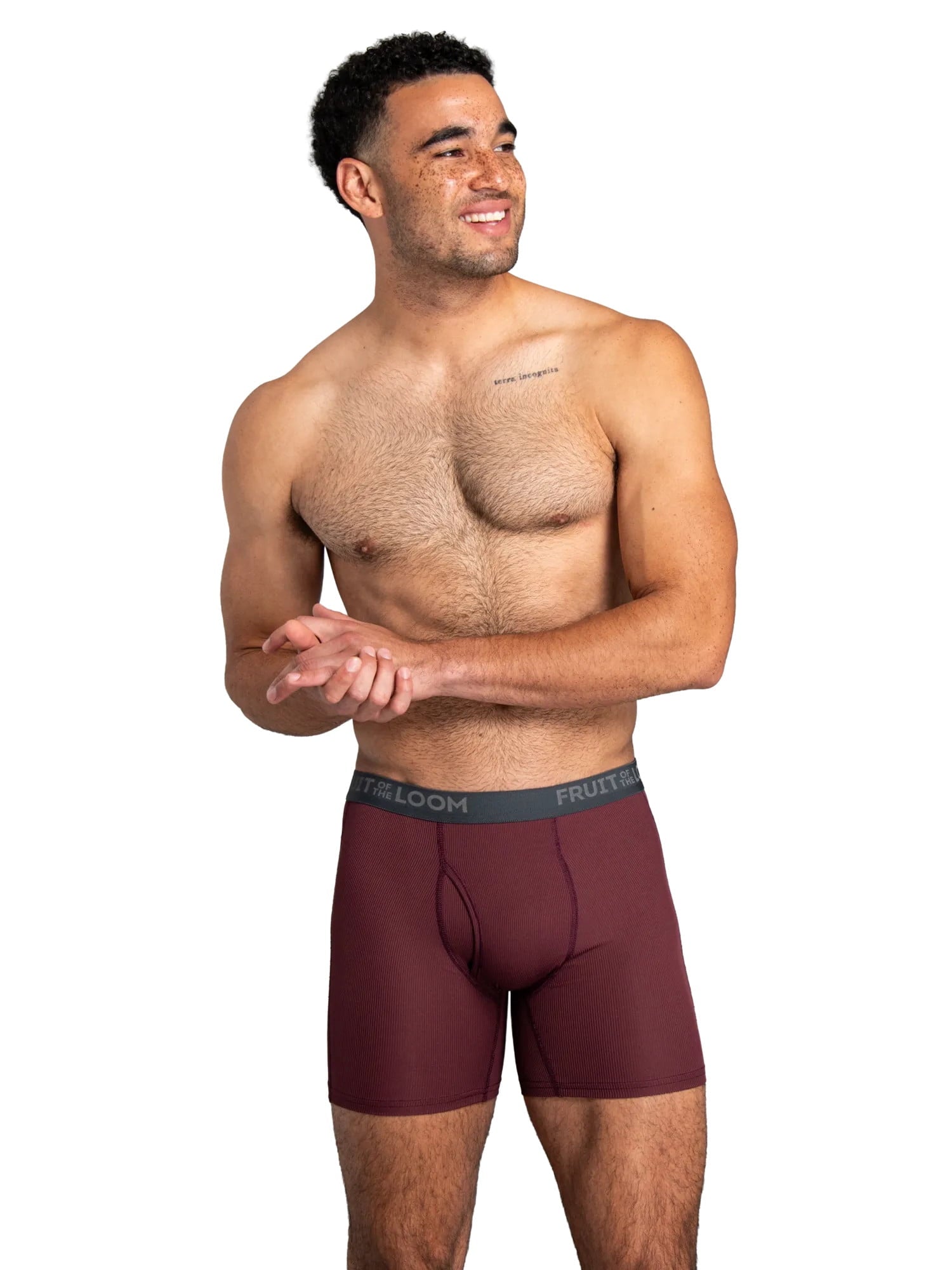 Fruit of the Loom Men's Micro-Stretch Ribbed Boxer Briefs, 6-Pack