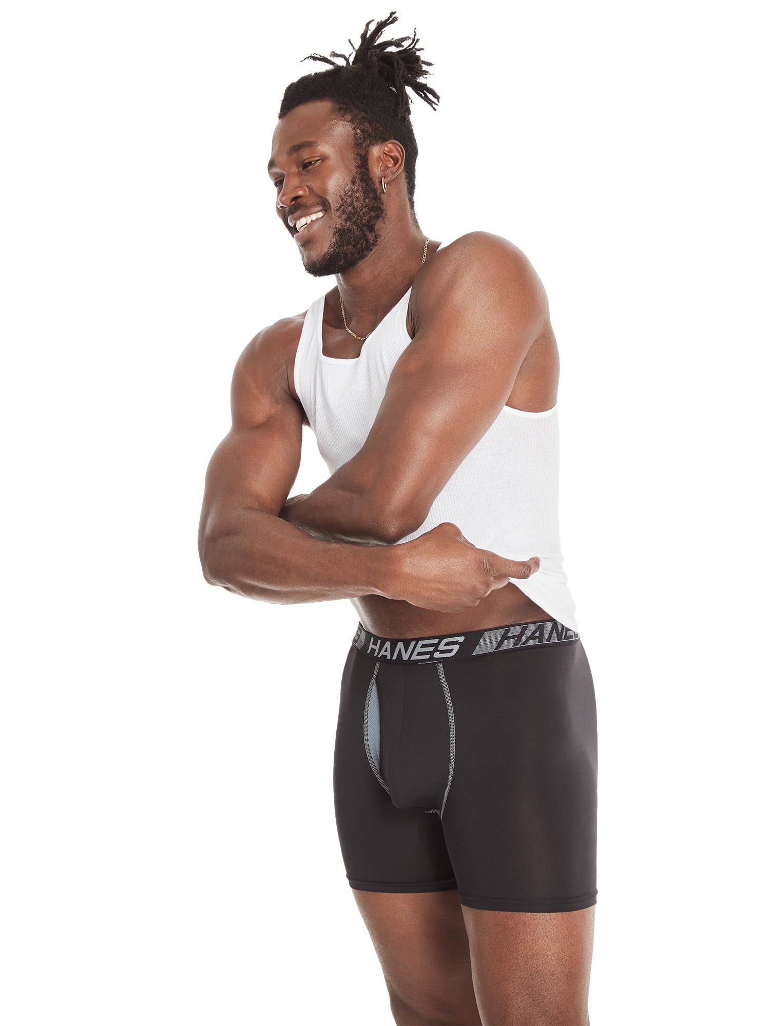 Hanes X-Temp Total Support Pouch Mens Boxer Briefs, Anti-Chafing Underwear, 3-Pack