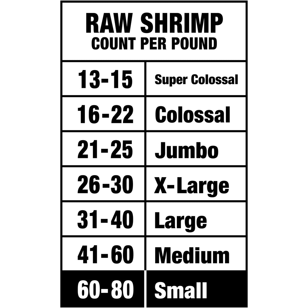 Great Value Frozen Raw Small Peeled & Deveined, Tail-off Shrimp, 12 oz Bag (60-80 Count per lb)
