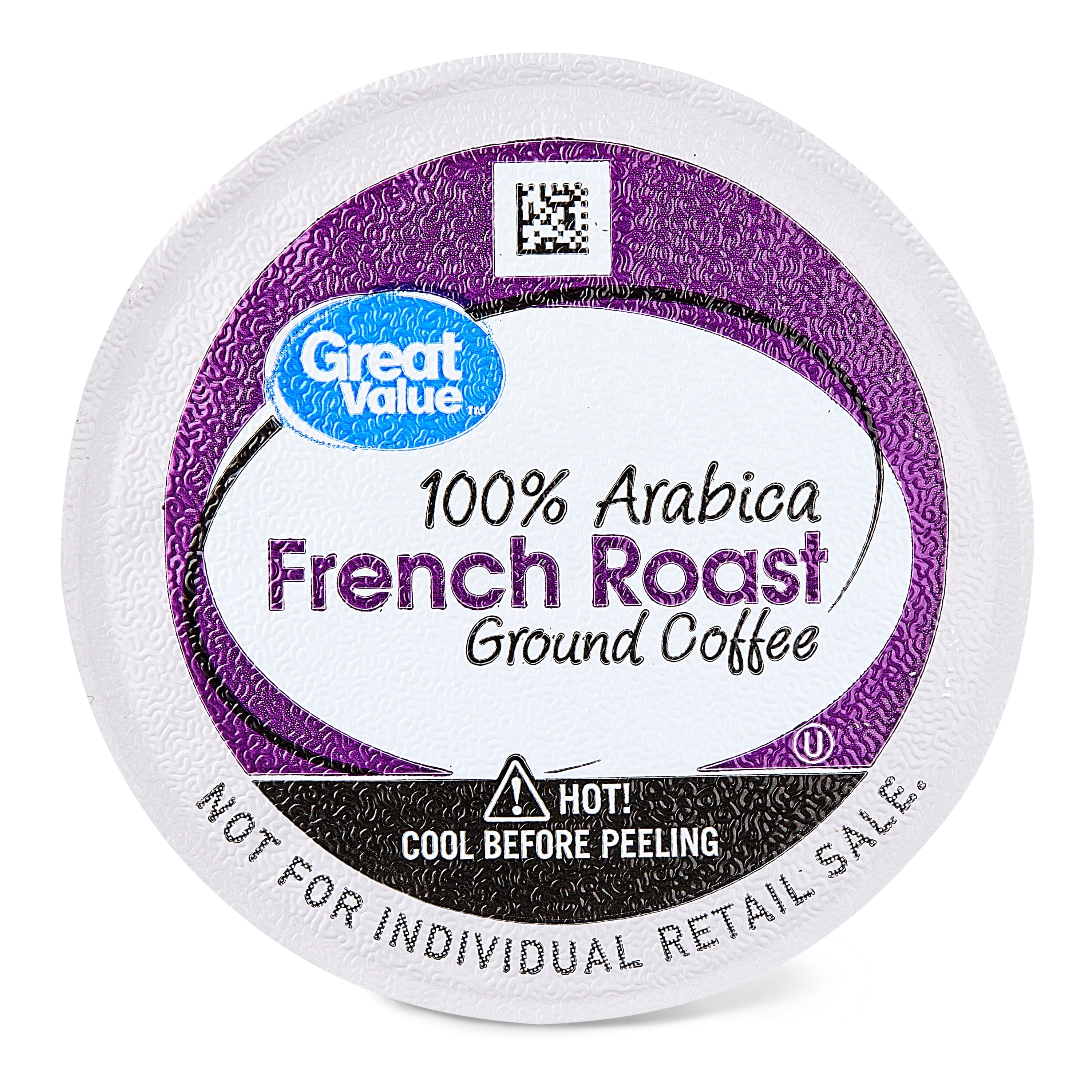 Great Value 100% Arabica Colombian Medium Dark Roast Ground Coffee Pods, 33.1 oz, 100 Count
