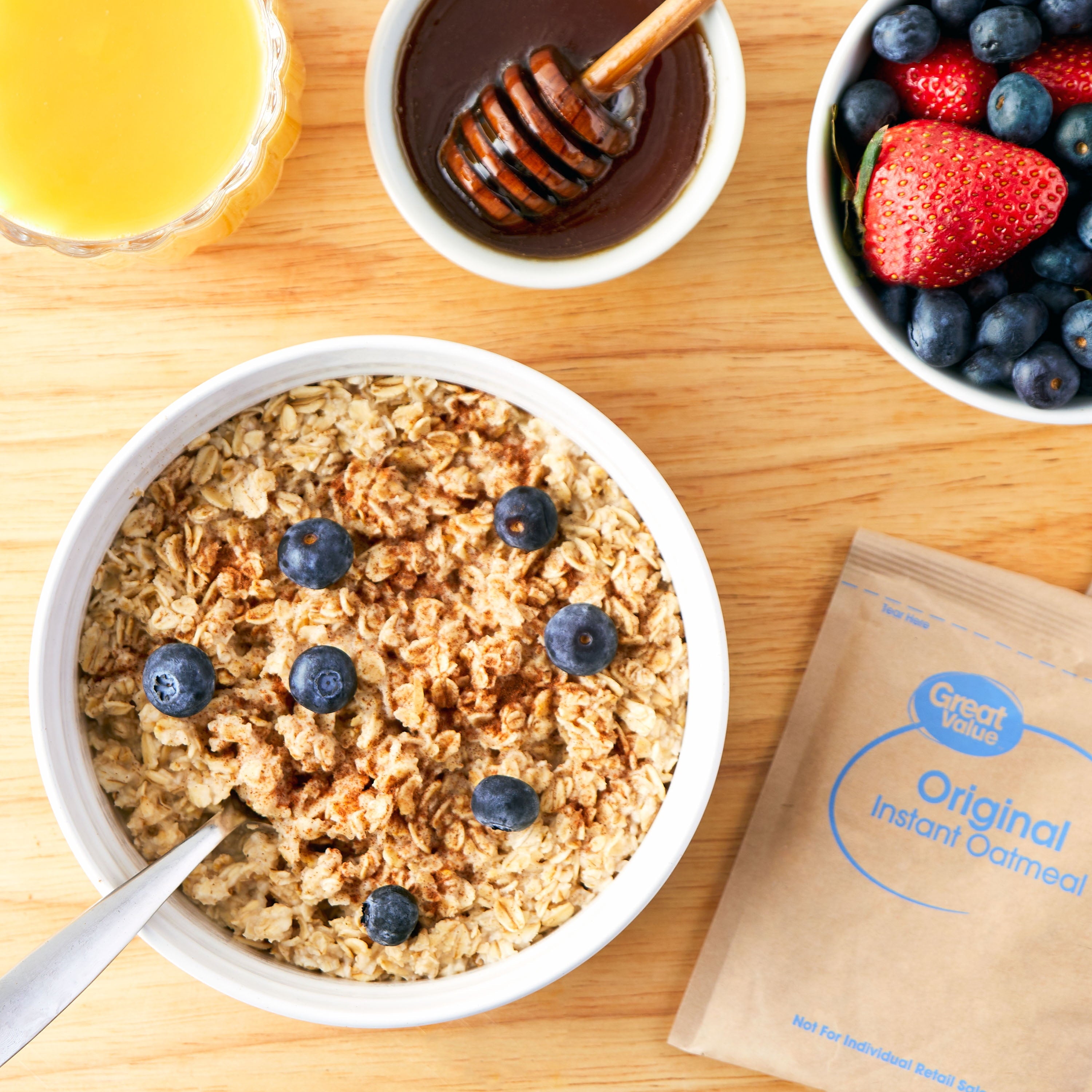 Great Value Original Instant Oatmeal, 0.98 oz, 12 Count