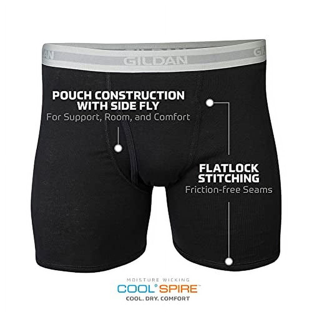 Gildan Adult Men's Short Leg Boxer Briefs, 5-Pack, Sizes S-2XL, 3" Inseam