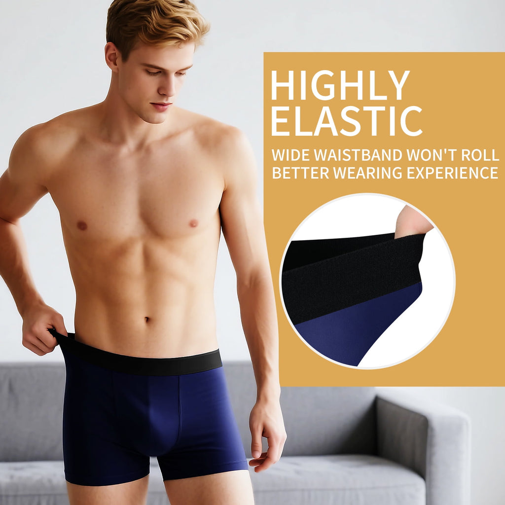 Usavemo 7+3 Bonus Pack Mens Boxer Briefs Lightweight Breathable Underwear for Men Size L