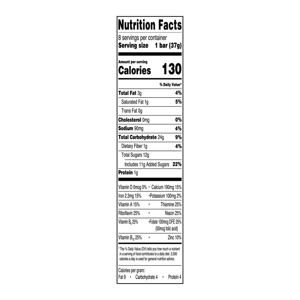 Great Value Fruit & Grain Cereal Bars, Strawberry, 1.3 oz, 8 Count
