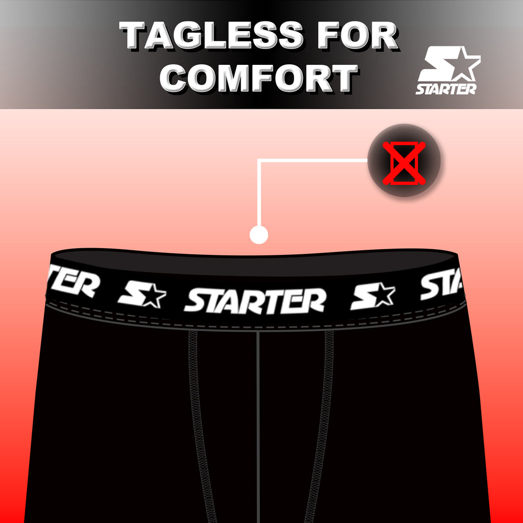 Starter Men’s Trunks Breathable Cotton Underwear Boxers for Men, Black XL 6-Pack