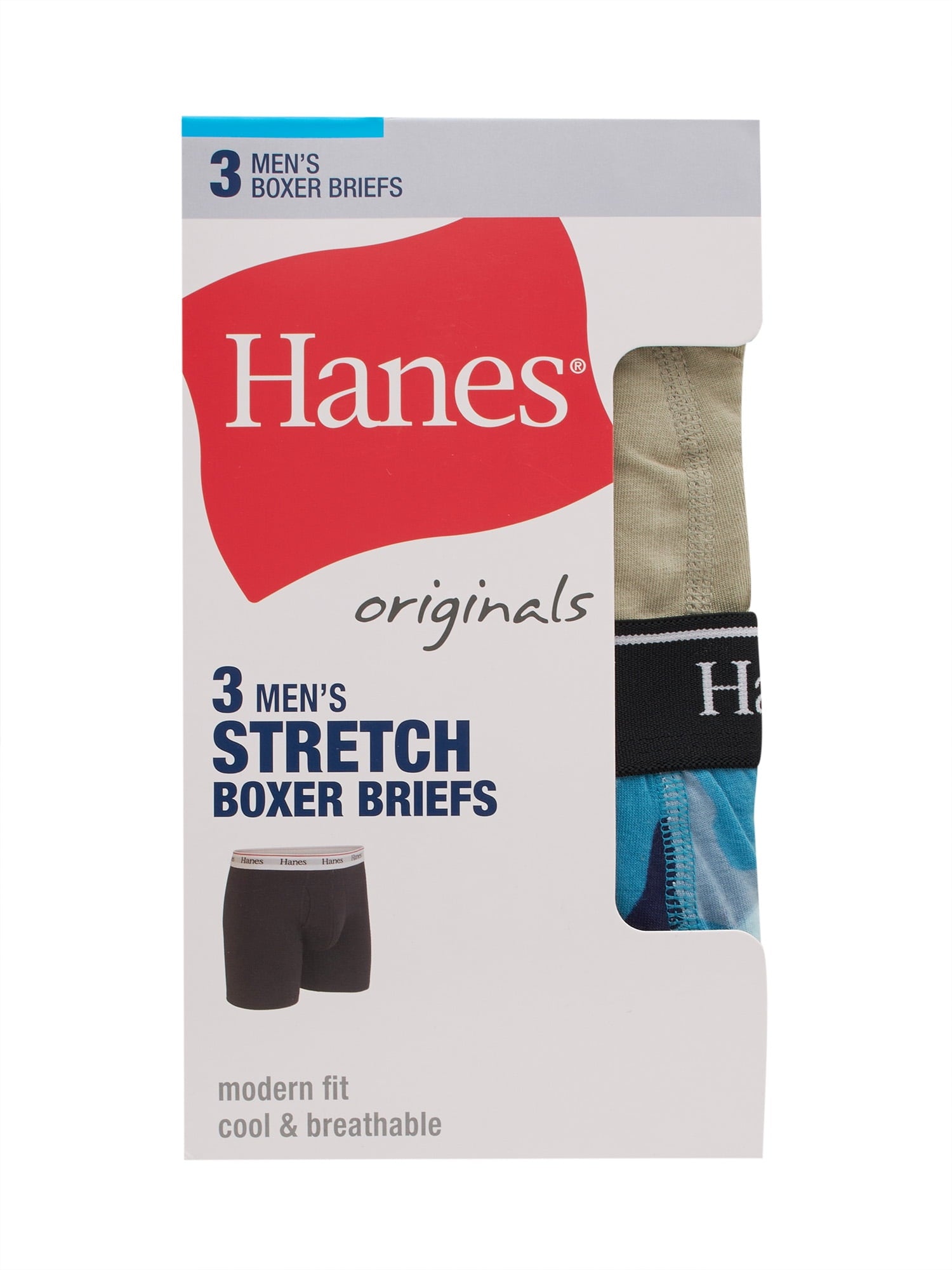 Underwear Boxer Briefs Pack, 3-Pack,Cotton-Stretch Moisture-Wicking Underwear for Men