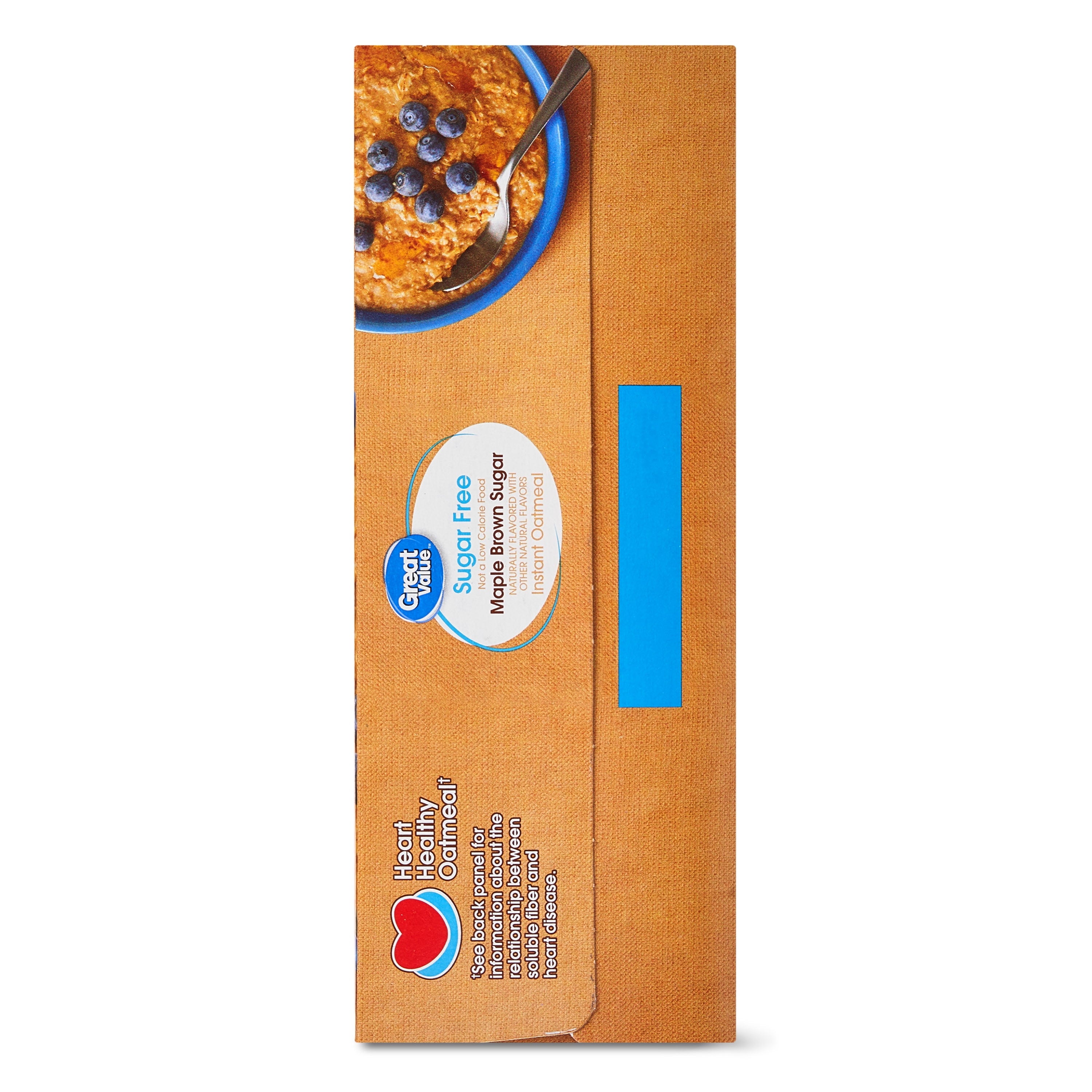Great Value Sugar-Free Maple & Brown Sugar Instant Oatmeal, 0.99 oz, 8 Packets
