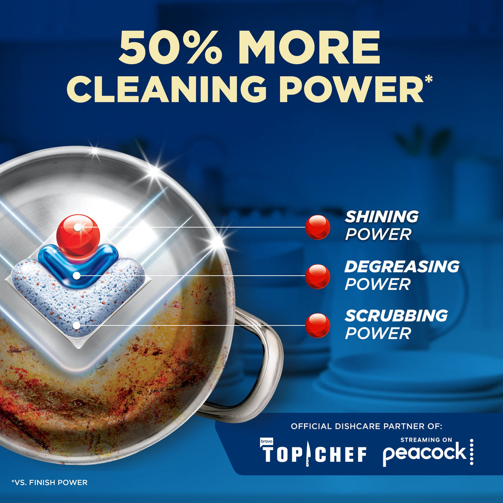 Finish Ultimate Quantum Dishwasher Pods, Dishwasher Detergent Dish Soap, 50% More Cleaning Power, 38 Tabs