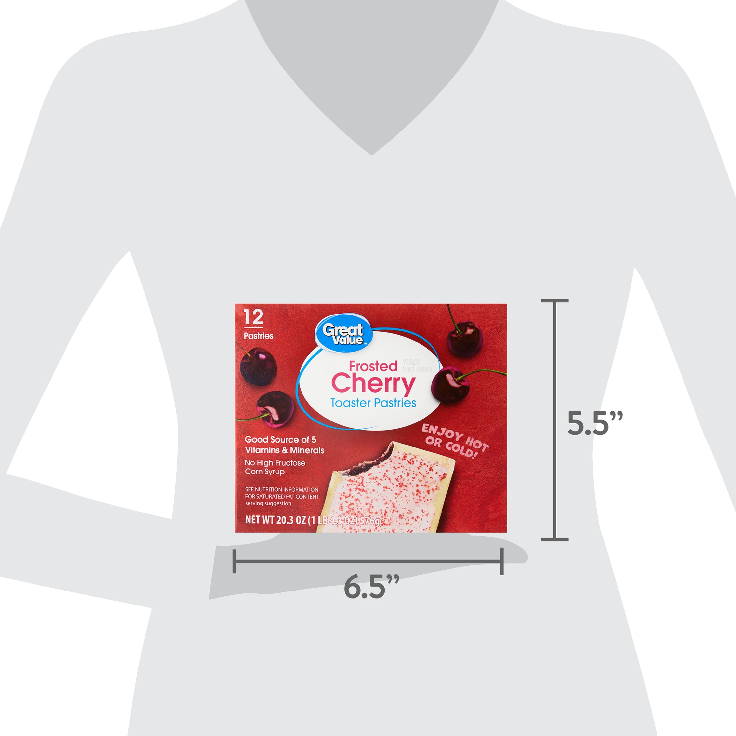 Great Value Frosted Cherry Toaster Pastries, 20.3 oz, 12 Count