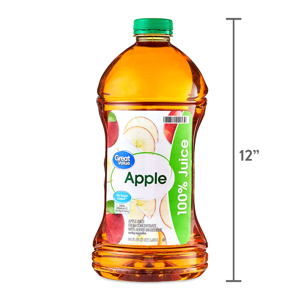 Great Value 100% Apple Juice, 96 fl oz