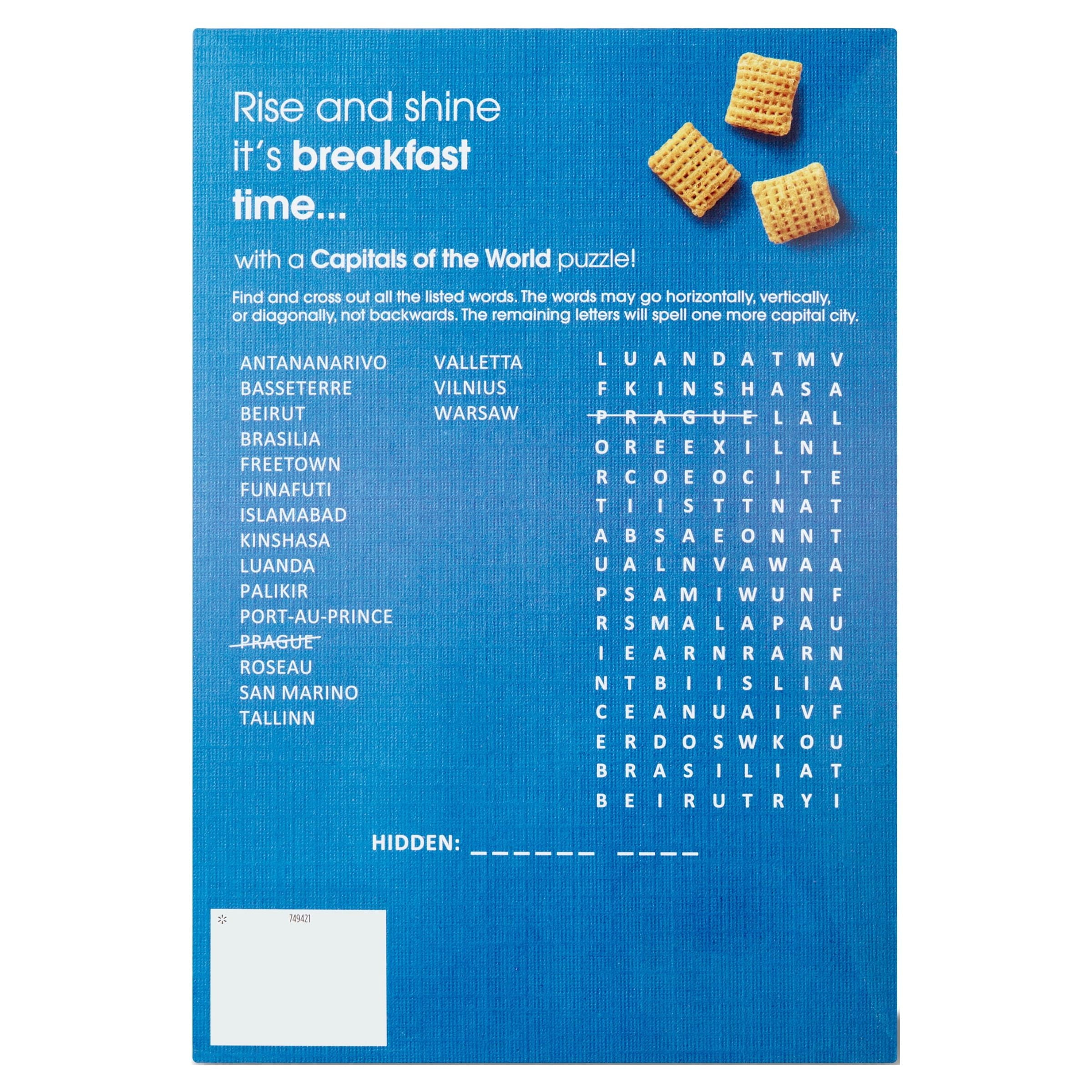 Great Value Rice Squares Breakfast Cereal, 12 oz