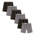 AND1 Men’s Underwear Breathe Performance Regular Leg Boxer Briefs, 6 Pack