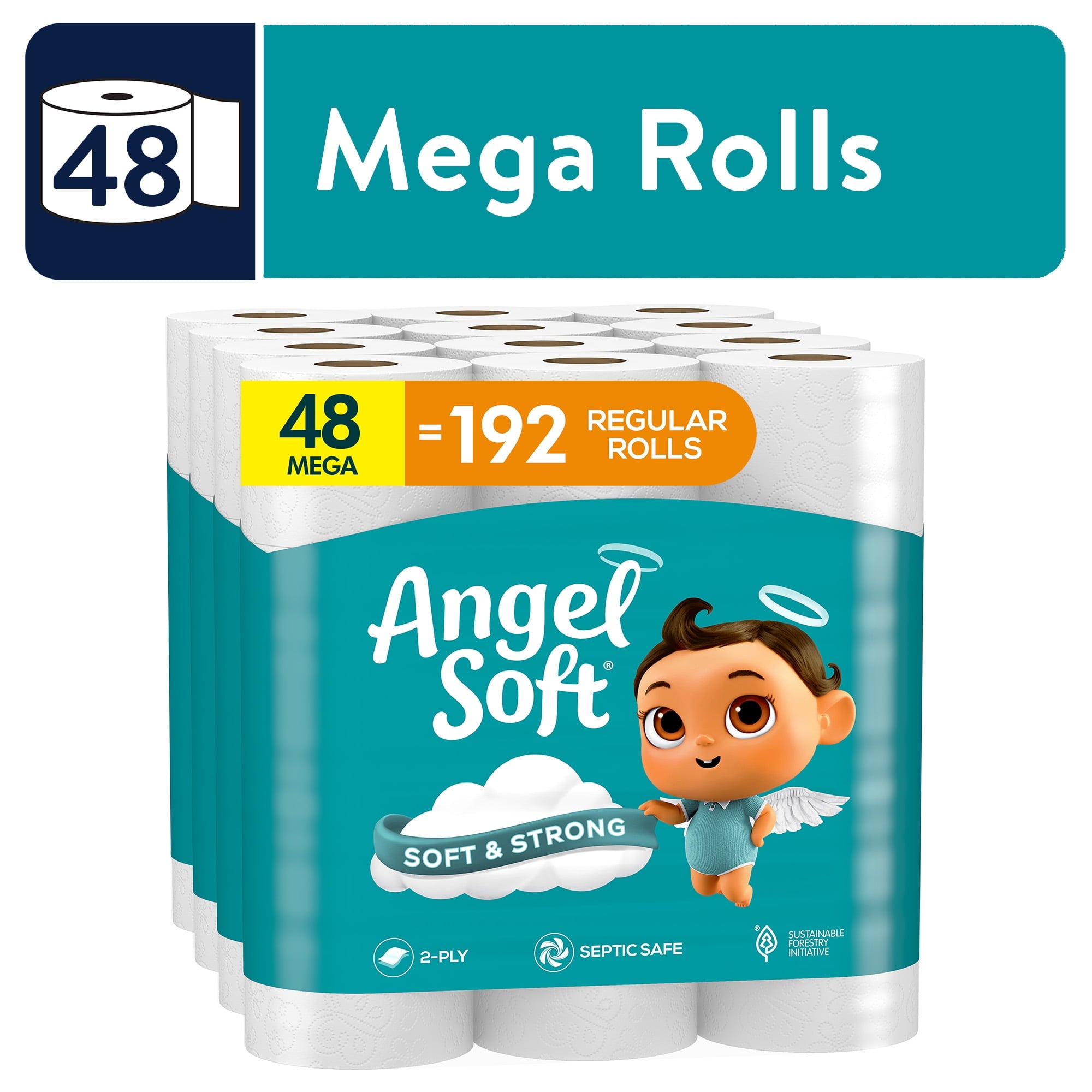 Angel Soft 2-Ply Toilet Paper, 36 Mega Rolls, 320 Sheets per Roll