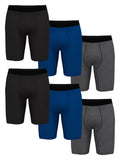 Athletic Works Men's Ultra Lite Mesh Long Leg Boxer Brief, 6-Pack, Sizes S-3XL