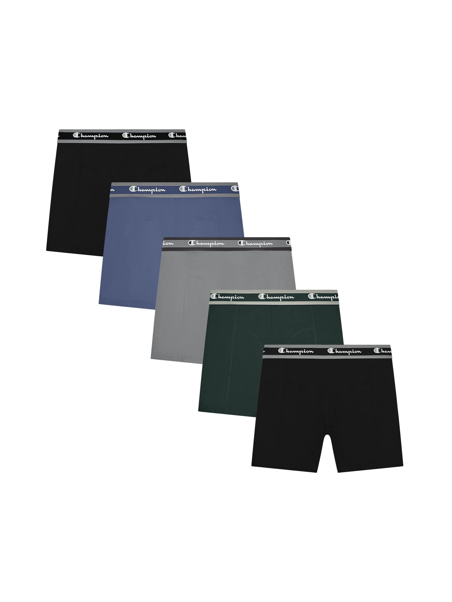 Champion Men’s Boxer Briefs – 5 Pack Wear360 Underwear, Moisture-Wicking, Articulated Shaping, Sizes S–2XL