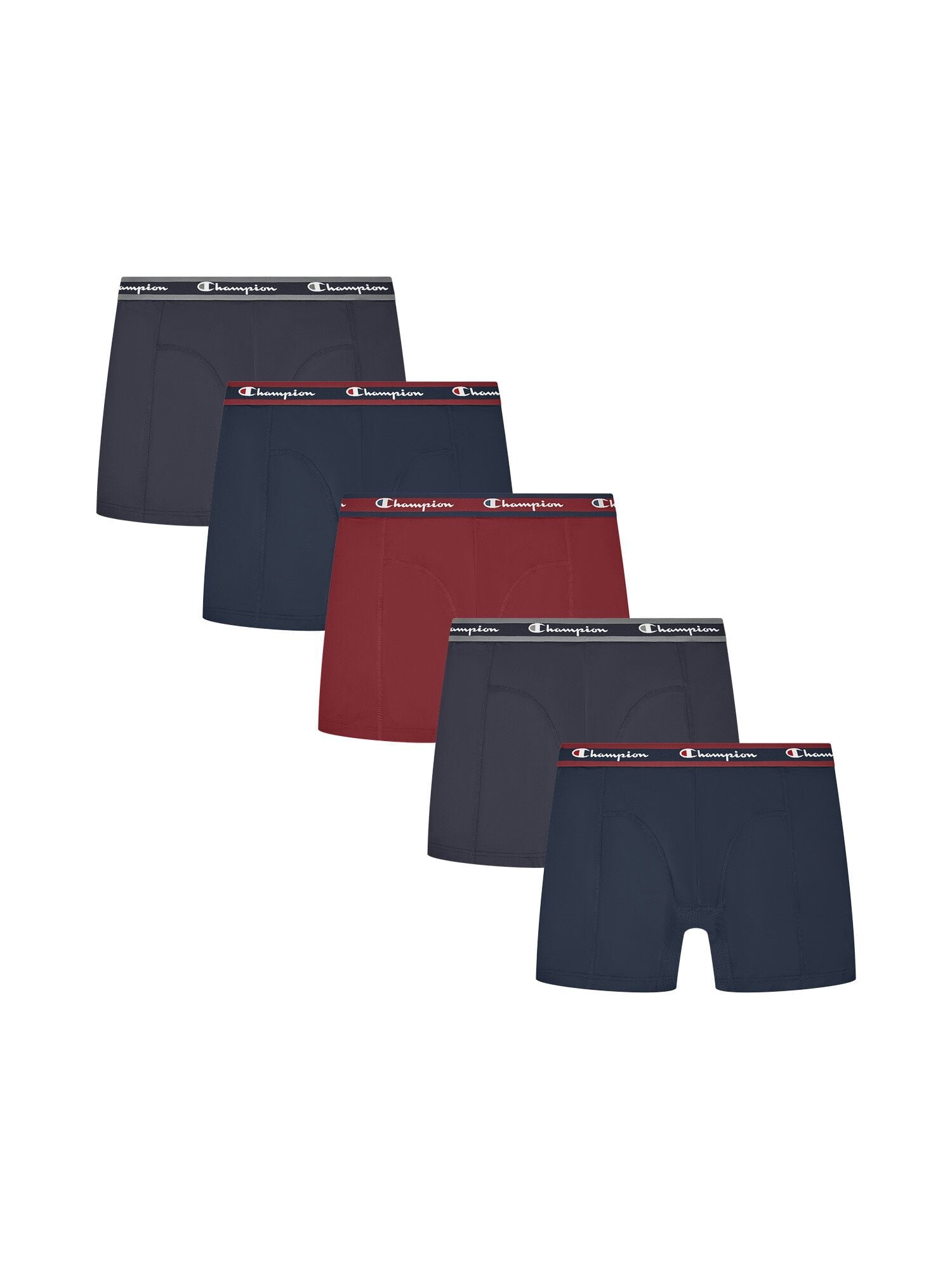 Champion Men’s Boxer Briefs – 5 Pack Wear360 Underwear, Moisture-Wicking, Articulated Shaping, Sizes S–2XL