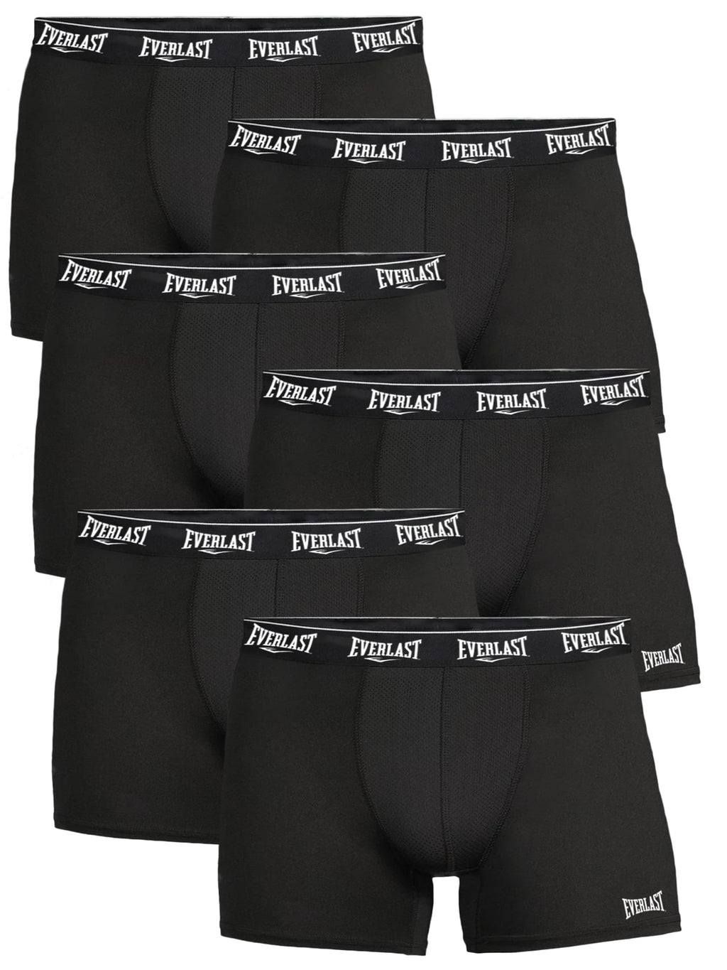 Everlast Men’s Trunks Breathable Cotton Underwear Boxers for Men, Red/Lhg/Royal Medium 6-Pack
